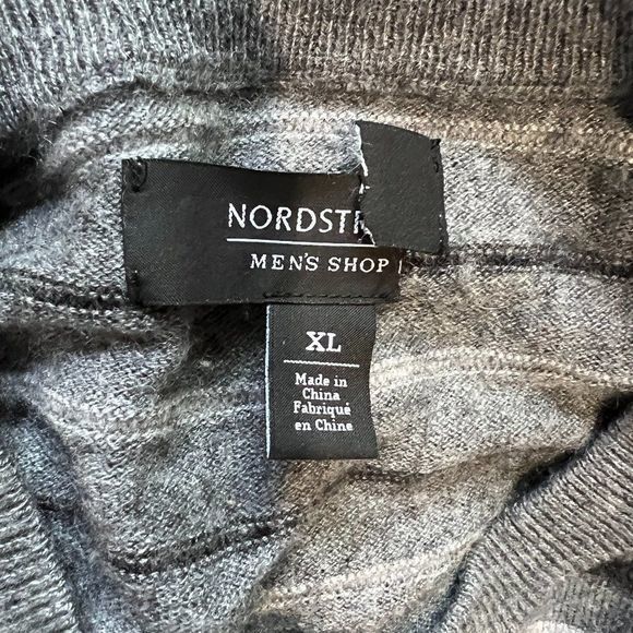 NORDSTROM‎ Grey Stripe Crewneck Sweater (XL) - Picture 6 of 8
